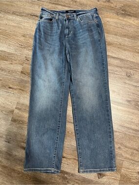 Judy Blue 5/27 Straight Fit Jeans High Rise Medium Wash Stretch